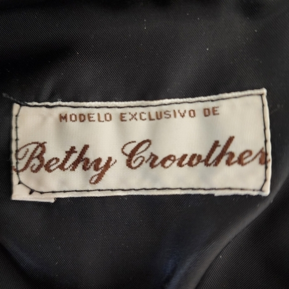 Vintage Bethy Crorother Women’s V neck Zip Back Abstract  Lined Dress Size 6 - Picture 6 of 6